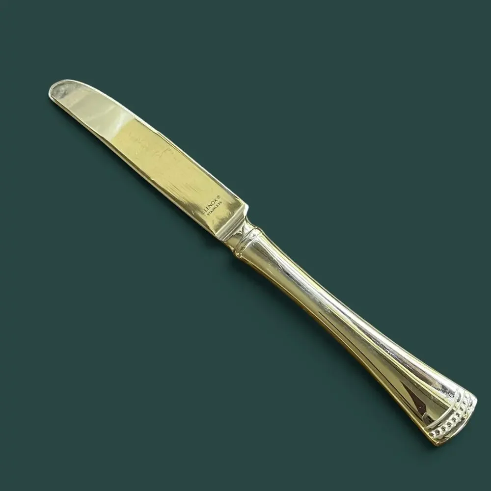 Lenox Portola Flatware Stainless Cold Meat Fork, Salad Fork and Dinner Knife